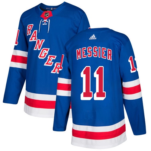 Adidas Men New York Rangers 11 Mark Messier Royal Blue Home Authentic Stitched NHL Jersey